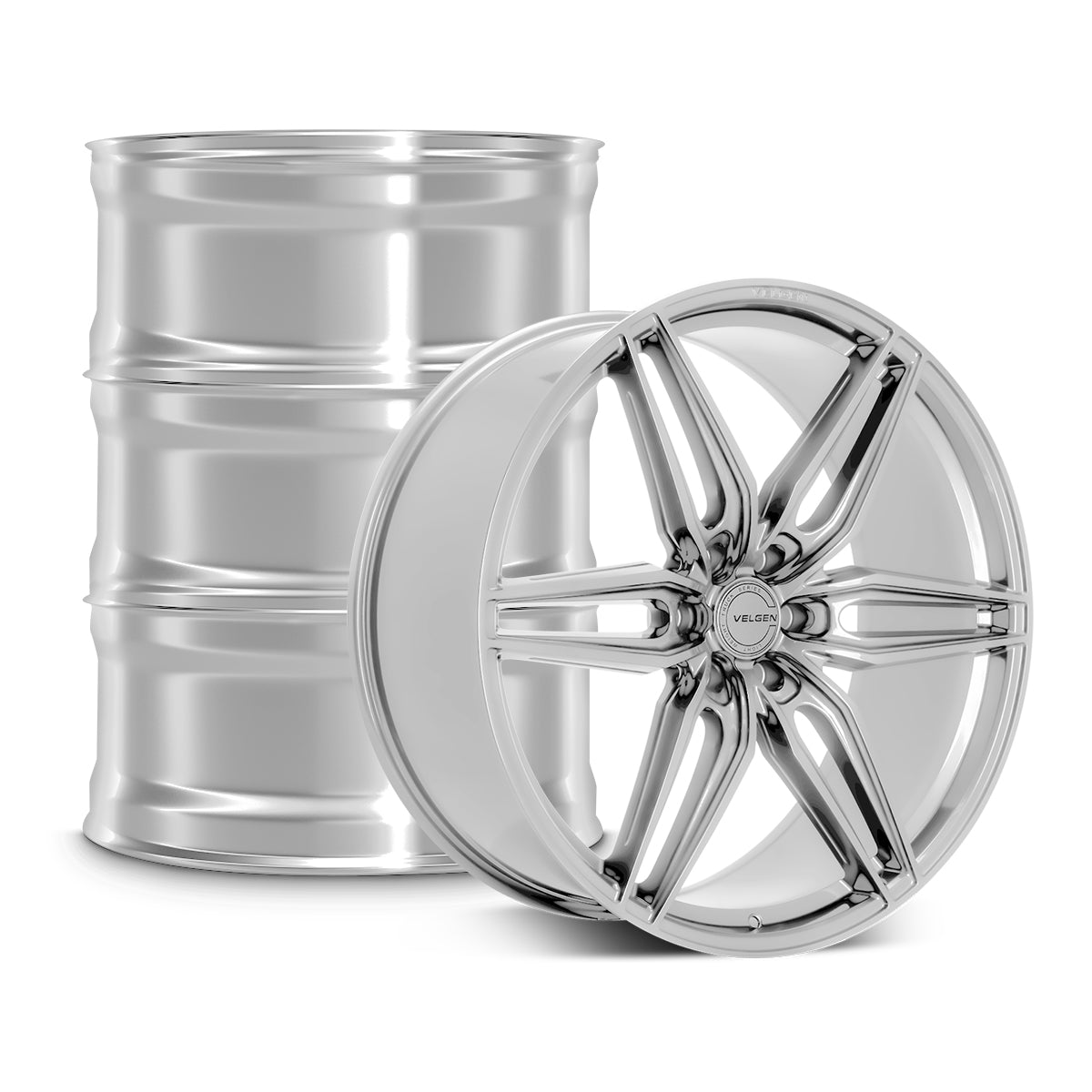 VFF-6 (6 Lug) - Gloss Silver - 24x10 F&R